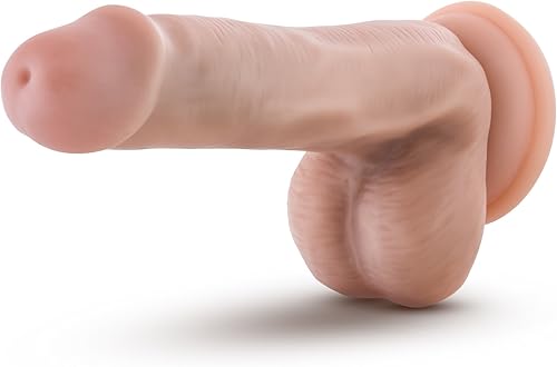 Miniatura 7 de Blush Dr. Skin Dr. Jeffrey - Consolador realista de 6.5 pulgadas, 4.75 pulgadas insertable suave pero firme tacto con bolas, ventosa, compatible con