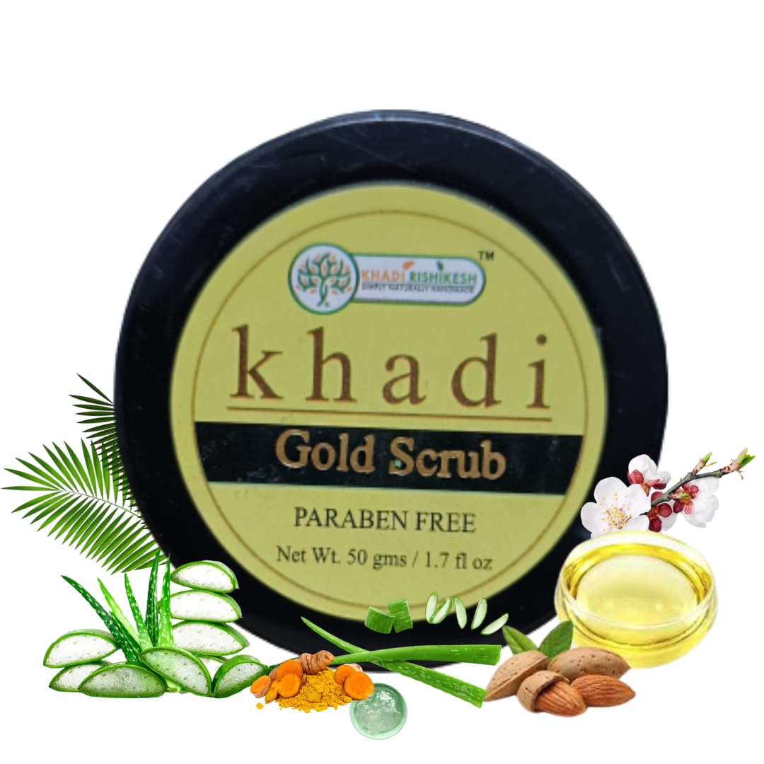Khadi Rishikesh Herbal Gold Scrub Combo Set Pack Of 2 x 50 gm (100gm)-image-44
