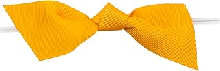Reliant Ribbon Grosgrain Flair Bows-Jumbo-2in Tails X 1-1/2in Ribbon Width Hot Angle Cut & 5in Twist Tie Bows, Gold