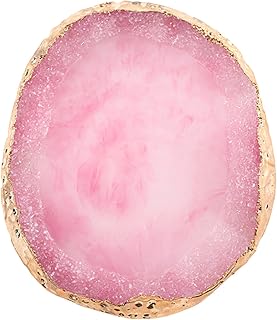 KhE872 - Pintura de resina de piedra, color mezclado, borde dorado, esmalte de uñas, exhibición de maquillaje de color KhE872 (10 cm x 9 cm x 1 cm)