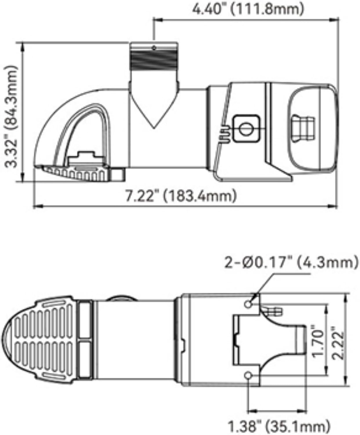 SEAFLO 14B Series 12V 1100 GPH Automatic Low Profile Bilge Pump
