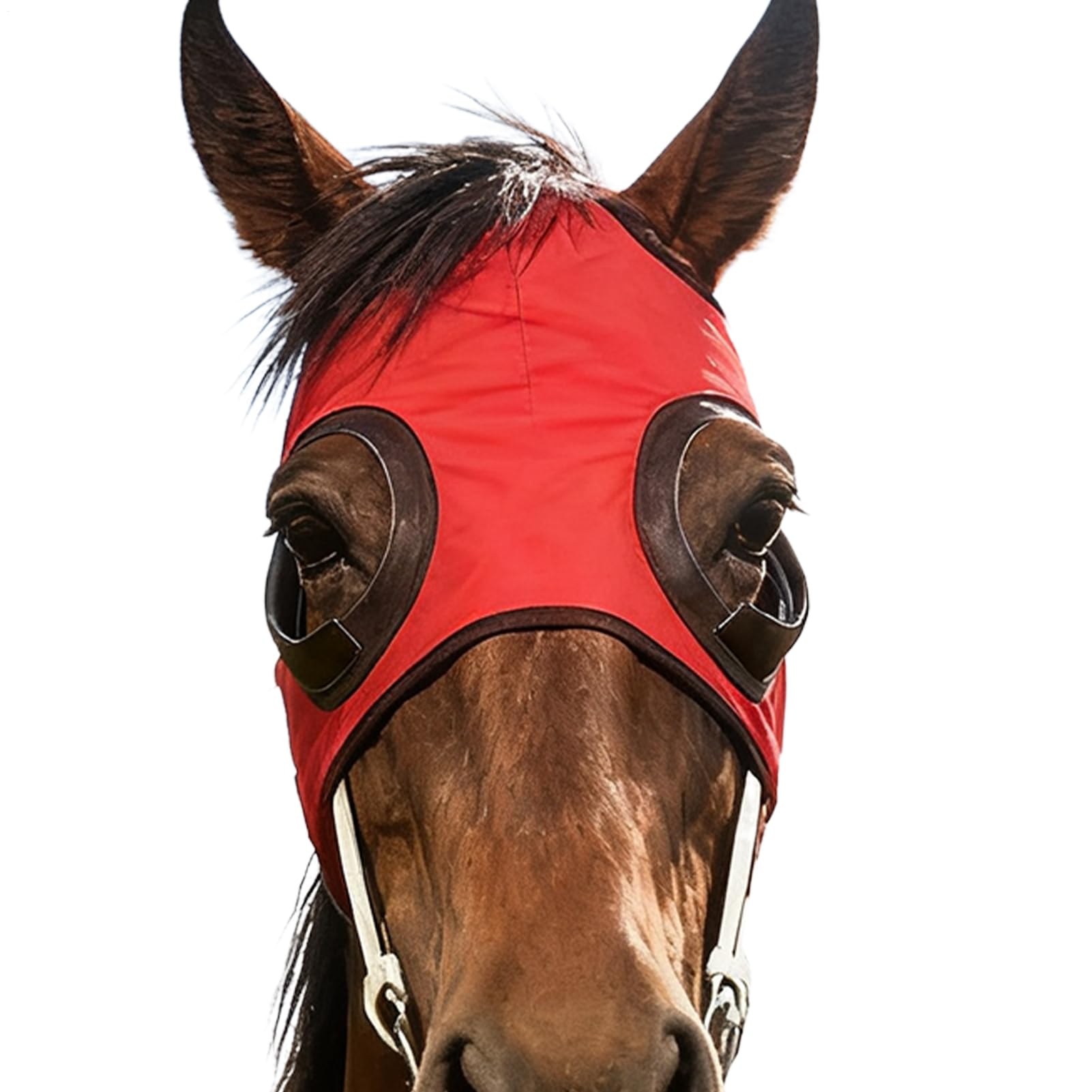 Œillères pour chevaux contre le sable et le vent en entraînement
