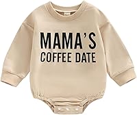 Vista 1 de FYBITBO Sudadera de cuello redondo para bebé niña y niño, mameluco de burbujas, camisa de manga larga, traje de San Valentín, ropa de otoño