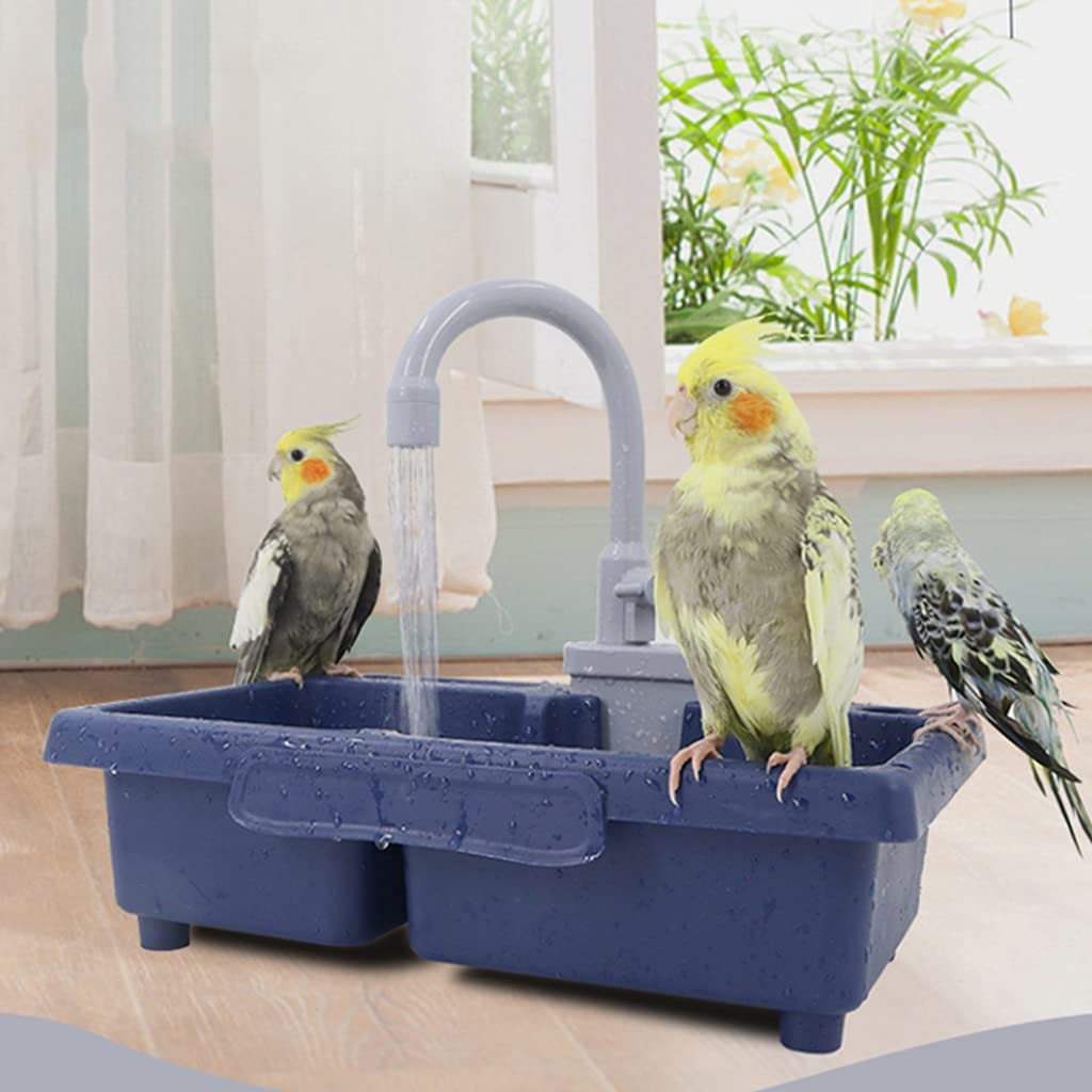 Automatische Vogelbadewanne Mit 2 Modi - Käfigvorsichtiges Bad Für Wellensittiche & Co