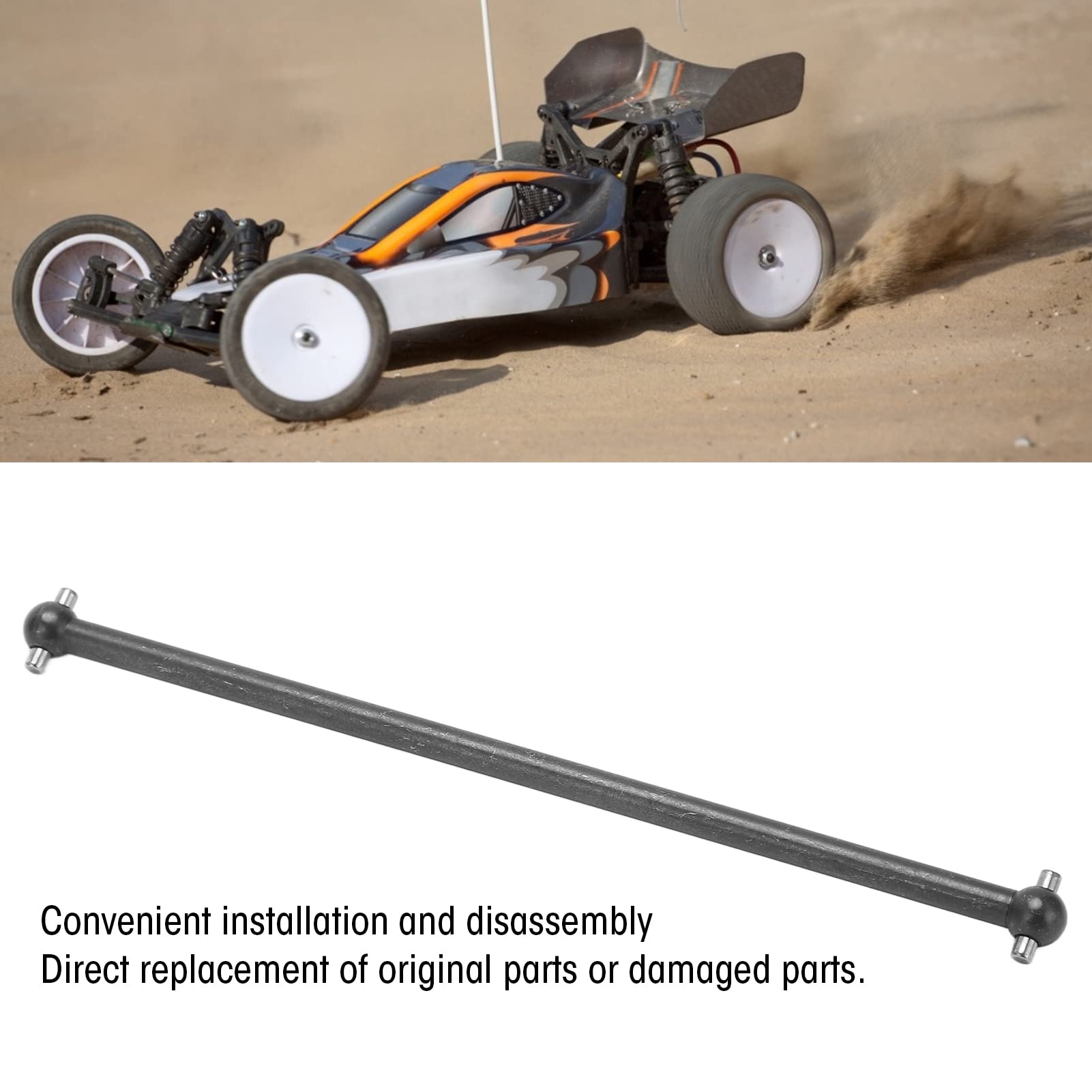 DYTWXG Albero di Trasmissione per Auto RC, Albero di Trasmissione Centrale in Metallo di Simulazione ad Alta Resistenza per Auto 1/14 RC