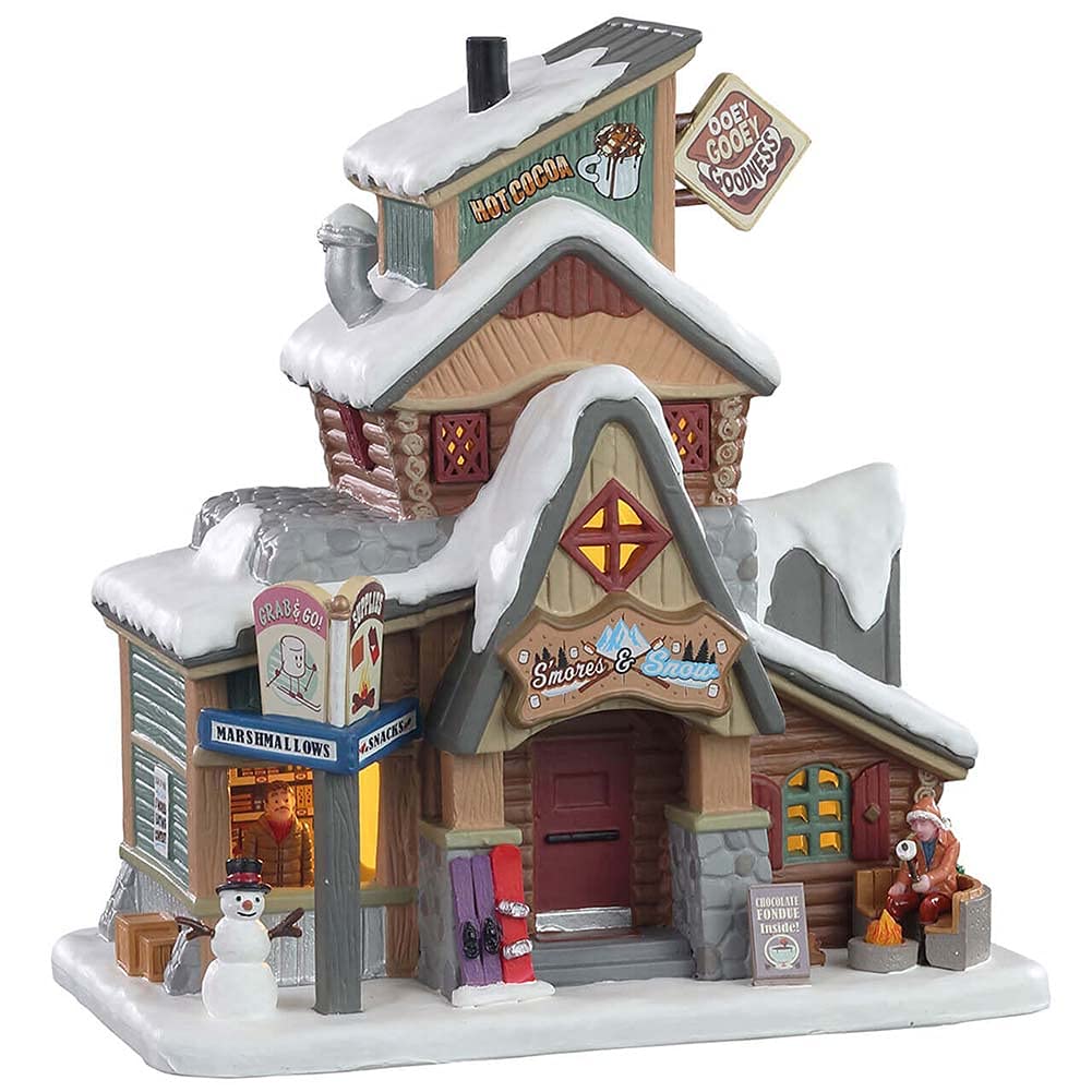 Lemax Vail Village Lighted Building: S'Mores & Snow, Porcelain, One Size