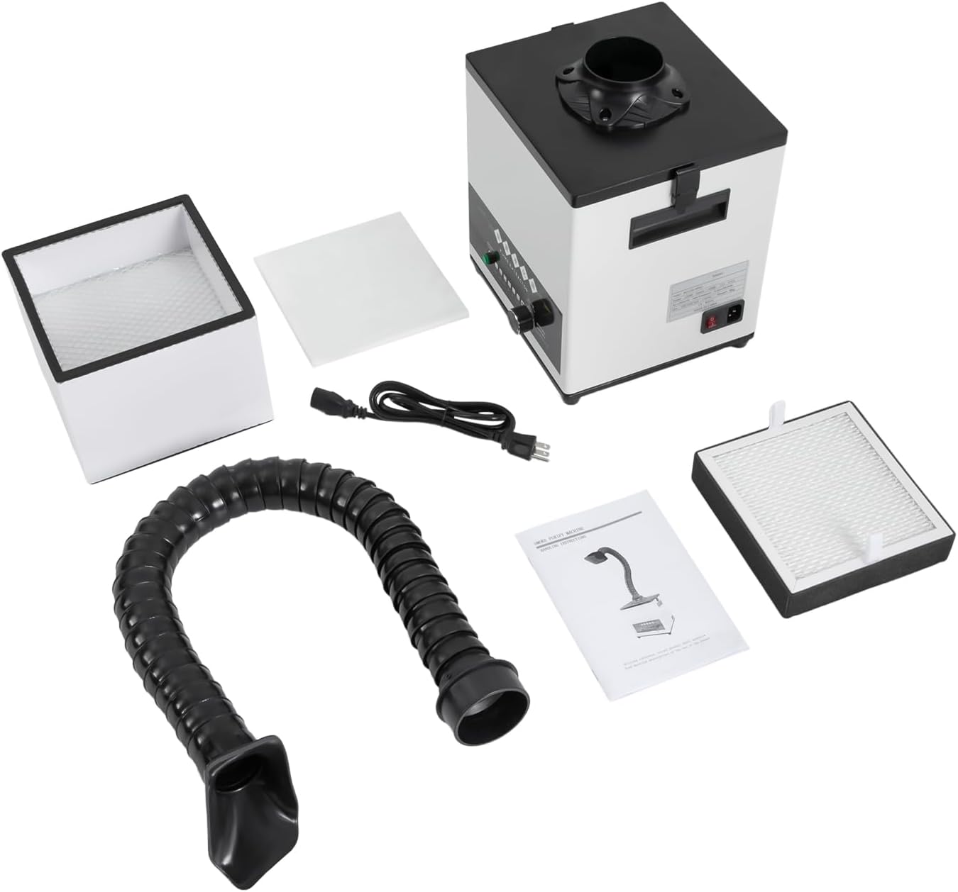 Soldering Smoke Absorber, 100W Fume Extractor Soldering Smoke Absorber with 3 Stage Filter Smoke Ventilation Filter Solder Fume Extractor Smoke Absorber for Soldering Welding Laser Moxibustion