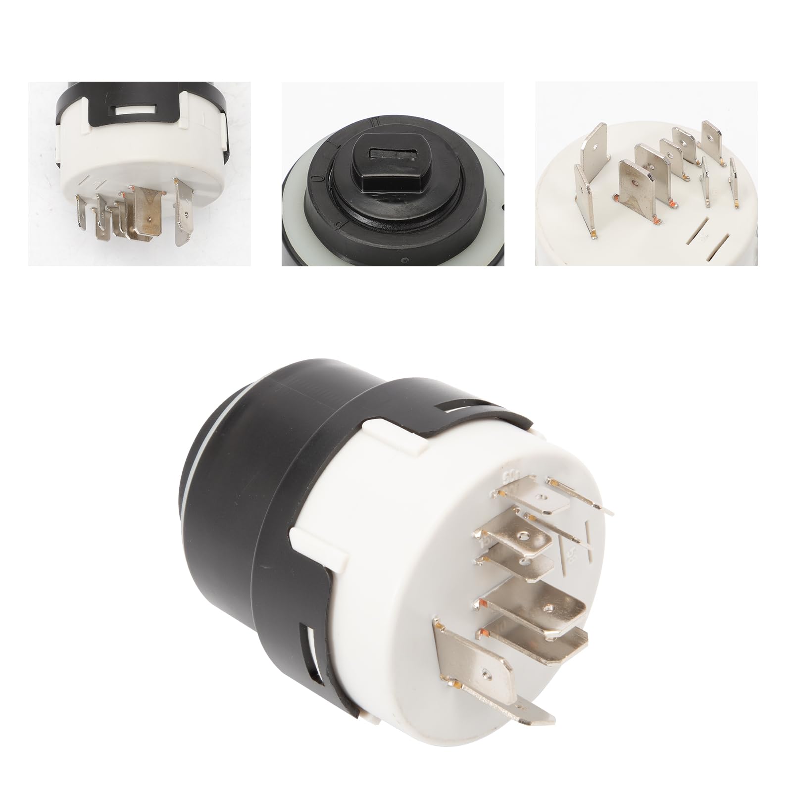 Interruptor de encendido 12/24 V, Clausor de Arranque para Maquinaria Agrícola y de Construcción, apto para Deutz DX 07 Same Case Zettelmeyer Schaeff 2 llaves 14603/603 universal