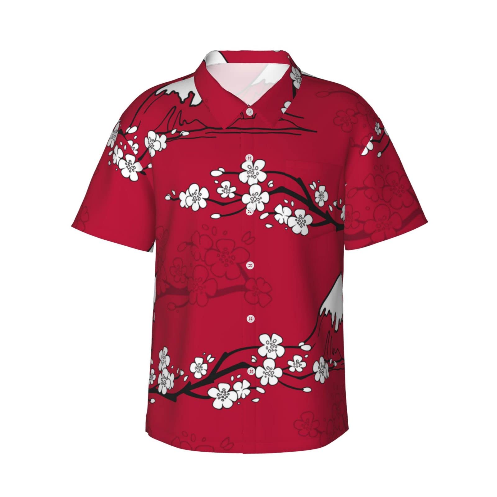 【新品】STUDIO D’ARTISAN 桜柄 開襟 アロハシャツ 和柄 赤 M Amazon.co.jp: シャツ メンズ アロハシャツ 和風花柄 桜 ふじやま 半袖