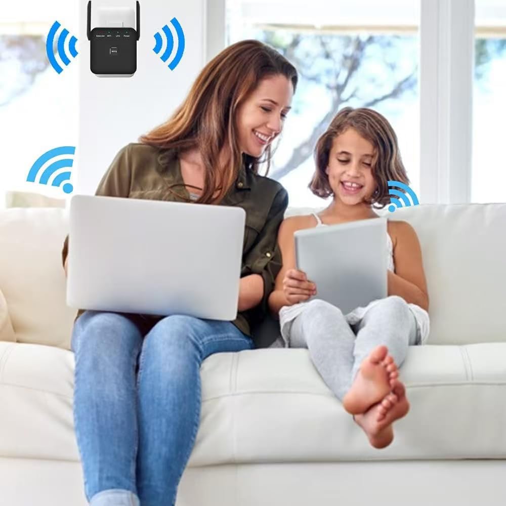 2025 Faster WiFi Extender, WiFi Repeater, Covers Up to 10000 Sq.ft and 60 Devices, Internet Booster - with Ethernet Port, Quick Setup, Home Wireless Signal Booster - Image 6