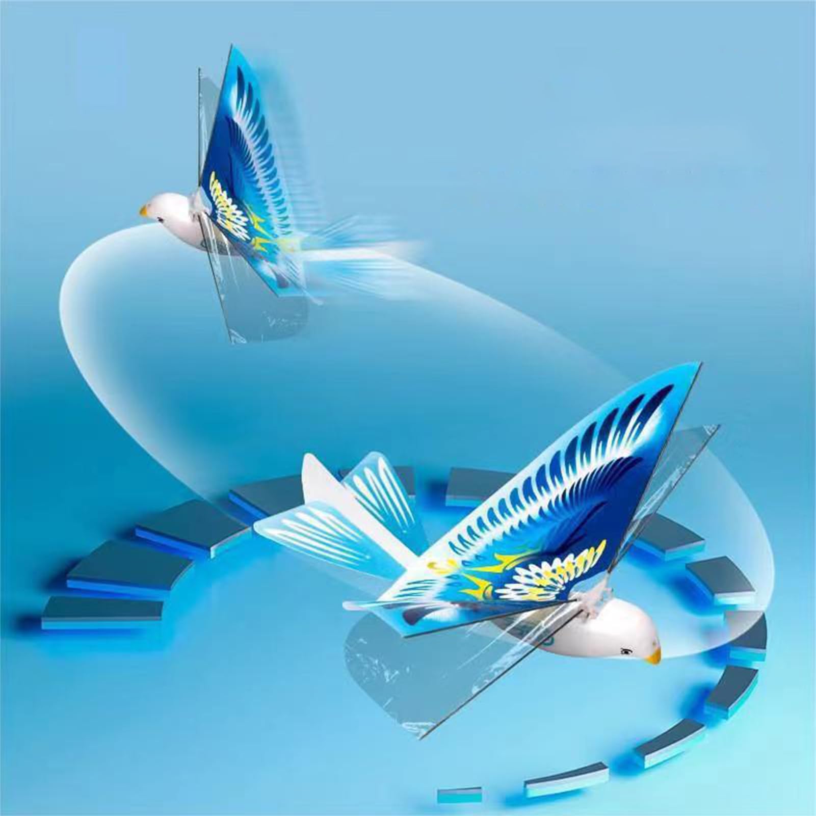 Flying Bird Toy - Realistic Electronic Figurine Game, Rechargeable Robot Plaything | Indoor & Outdoor Flying Bird for Kids for Kids Teens Family Gathering Outdoor Garden Park Backyard — view 4