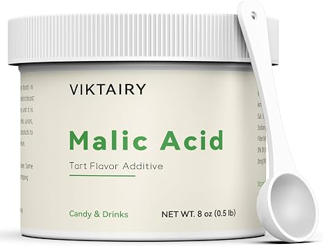 Viktairy Malic Acid Powder, 8 oz, Food Grade