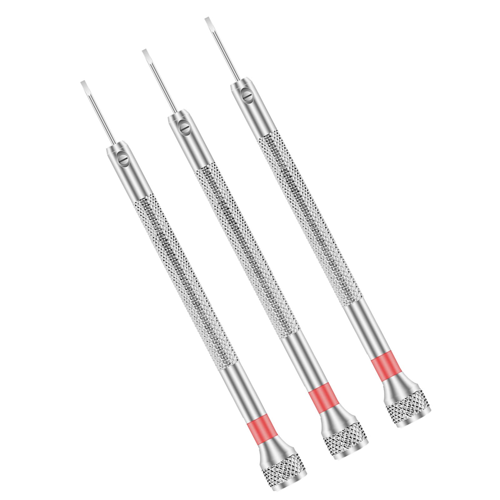 3PC Watchmaker Tool Design with Anti-Slip Grip for Jewelry and Timepiece Maintenance Aluminum Carbon Steel Screwdriver