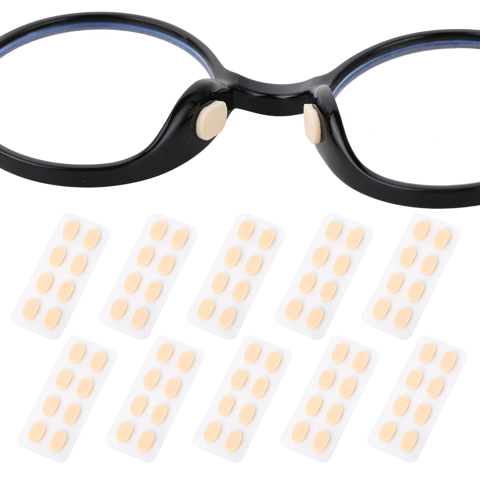 Imbottiture per Ponti nasali, 50Pc Indossatori di Occhiali Maschera antiruggine Magica Strisce di Spugna Morbidi Cuscinetti per Ponte nasale