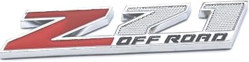 1x small size Z71 off road emblems,3D Aolly Decal emblems for GMC Chevy Silverado Sierra Suburban Colorado Chrome Red