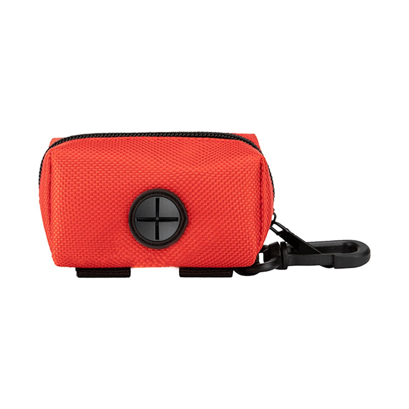 Gralara Protable Dog Poop Bag Holder Collection Bag Puppy Trash Bag Leash Case Pet Poop Bag Dispenser Waste Bag Dispenser Dog Poop Waste Bag Holder for Dog Travel Outdoor Walking Running Hiking, Red
