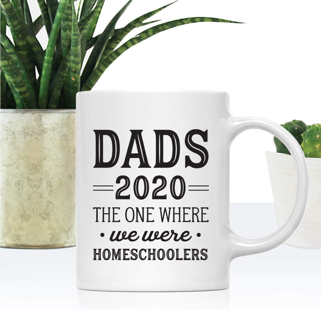 Andaz Press Funny Father's Day Social Distancing 11oz. Ceramic Coffee Mug Gift, Dads 2026 The One Where We Were Homeschoolers, 1-Pack, For Dad Stepdad Grandfather Social Distancing