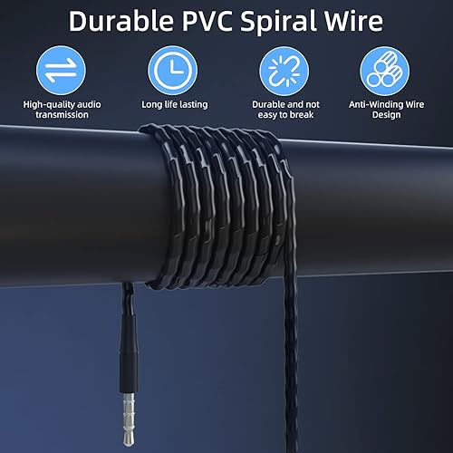 Miniatura 5 de Auriculares con cable con micrófono, paquete de 5, auriculares intrauditivos con estéreo de graves pesados, auriculares con cable con aislamiento de