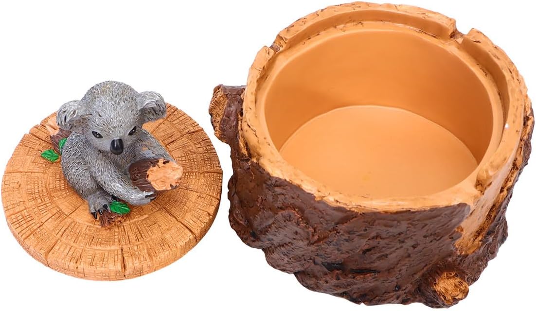 Accessory Koala Resin with Indoor Or for Shape Ashtray, Stylish Adornment and Quirky Decor Use Desktop Home Office Or Living Room