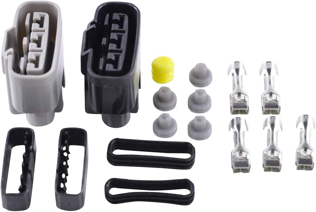 RMSTATOR Regulator Rectifier Connector Replacement Kit for Yamaha YXC/YXM 700 Viking | YXE 700 Wolverine | YXZ 1000 R 2008-2024 | OEM Repl.# 1D7-81960-00-00 / 1D7-81960-01-00