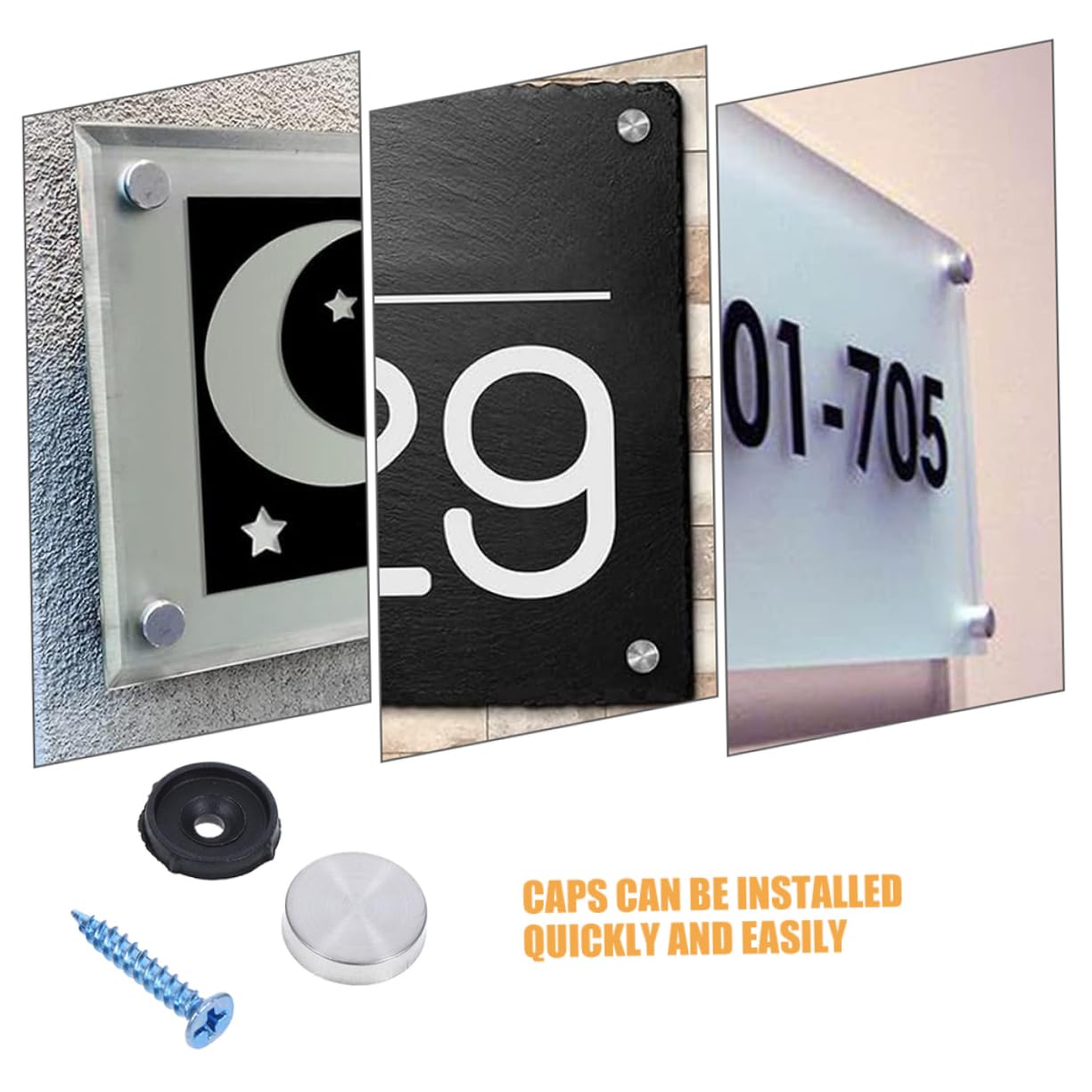 Stainless Steel Mirror Advertising Cover Nails Silver