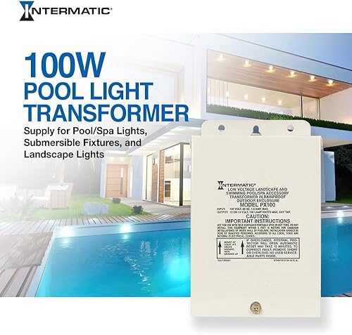 Miniatura 2 de Luz para alberca Intermatic PX100 de 100 voltios. Transformador de seguridad, color beige., 100 vatios, Beige