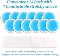 Vista 2 de NEWGO Paquetes pequeños de hielo para lesiones, paquete de 14 piezas de hielo redondo para la cara, paquete de gel frío y caliente circular