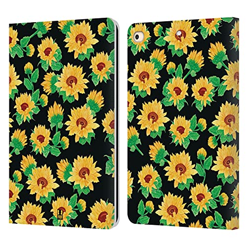 Étui portefeuille iPad 9.7 Head Case Designs Itsy Tournesols en cuir