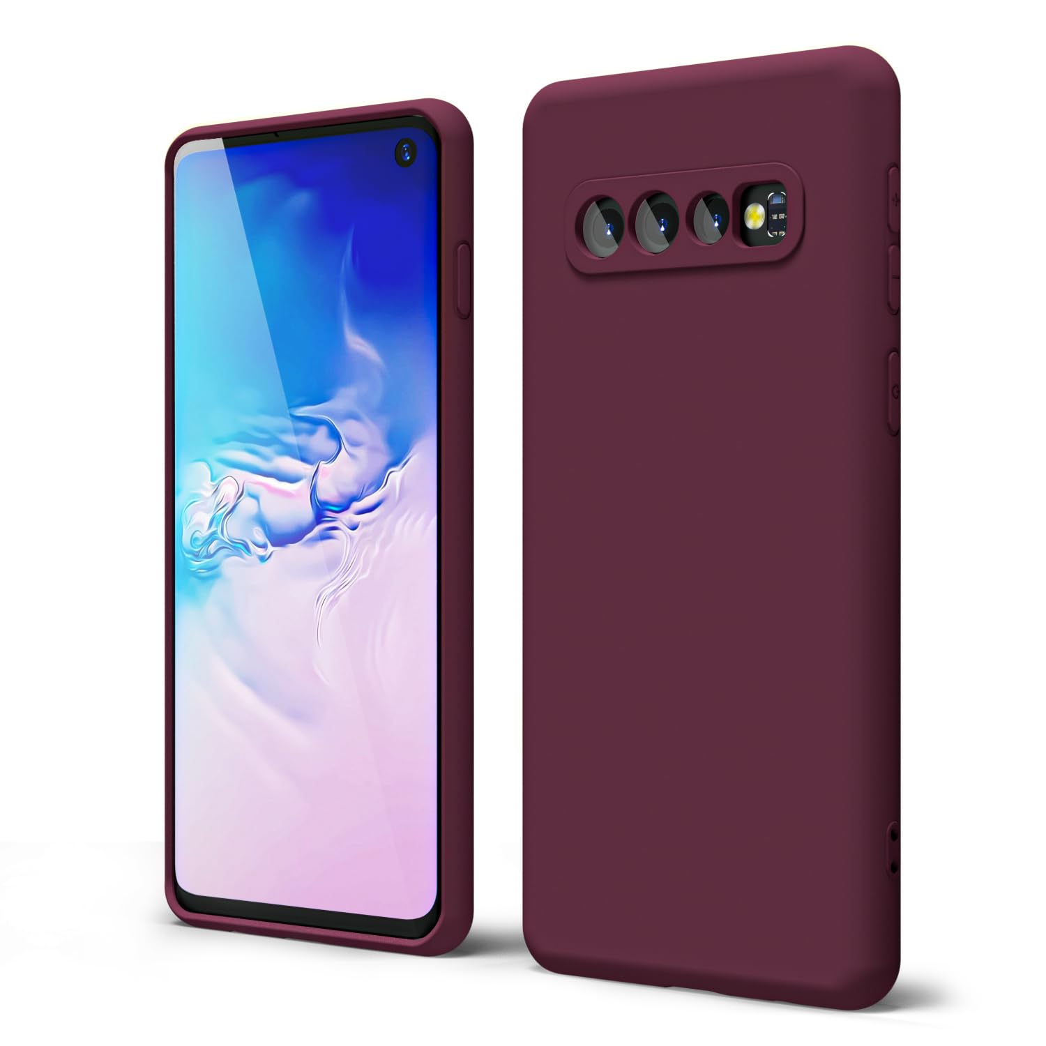 oakxco for Samsung Galaxy S24 Ultra Phone Case Liquid Silicone, Neon Bright Solid Color, Thin Slim Soft Rubber Gel Matte TPU Plain Simple Cover for Women Girl Cute, Hot Pink Fuchsia — view 430