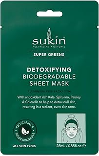 Sukin Super Greens - Bolsa de mascarilla desi...