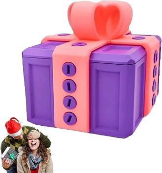 Modern Pink 6X6cm Puzzle Box Prank Toy - Annoying Gift Box with Screws - 3D Printed Screw Gifts Boxes - Funny Christmas Unlocked Tease Box