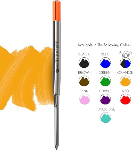 Vista 60 de Monteverde - Recambio para bolígrafo Parker de punta media, suave deslizamiento, 2 unidades Rojo