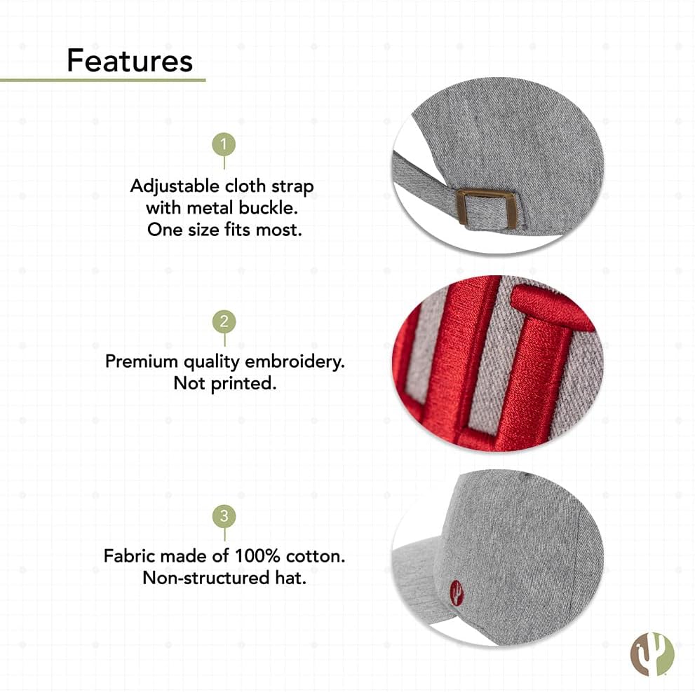 Desert Cactus Indiana University Baseball Hat Hoosier Bloomington Brimmed Embroidered Cap Adjustable Cloth Strap Adult Type A - Image 4