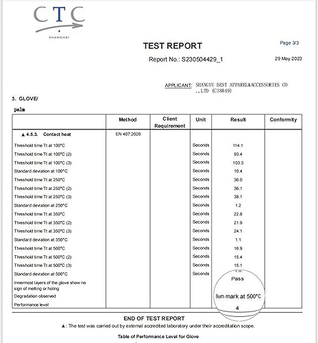 Miniatura 3 de MIG4U Guantes de parrilla para barbacoa, guantes de horno de 500 grados resistentes al calor con puntos de silicona antideslizantes de grado