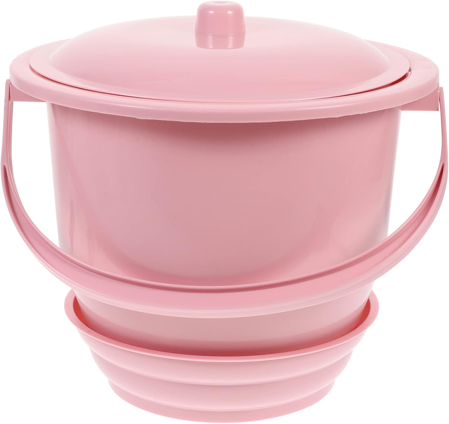 1pc Portable Thickened Spittoon with Lid Urine Bucket for Home Use Chamber Pot for Nighttime Design Non- Base Easy to Carry