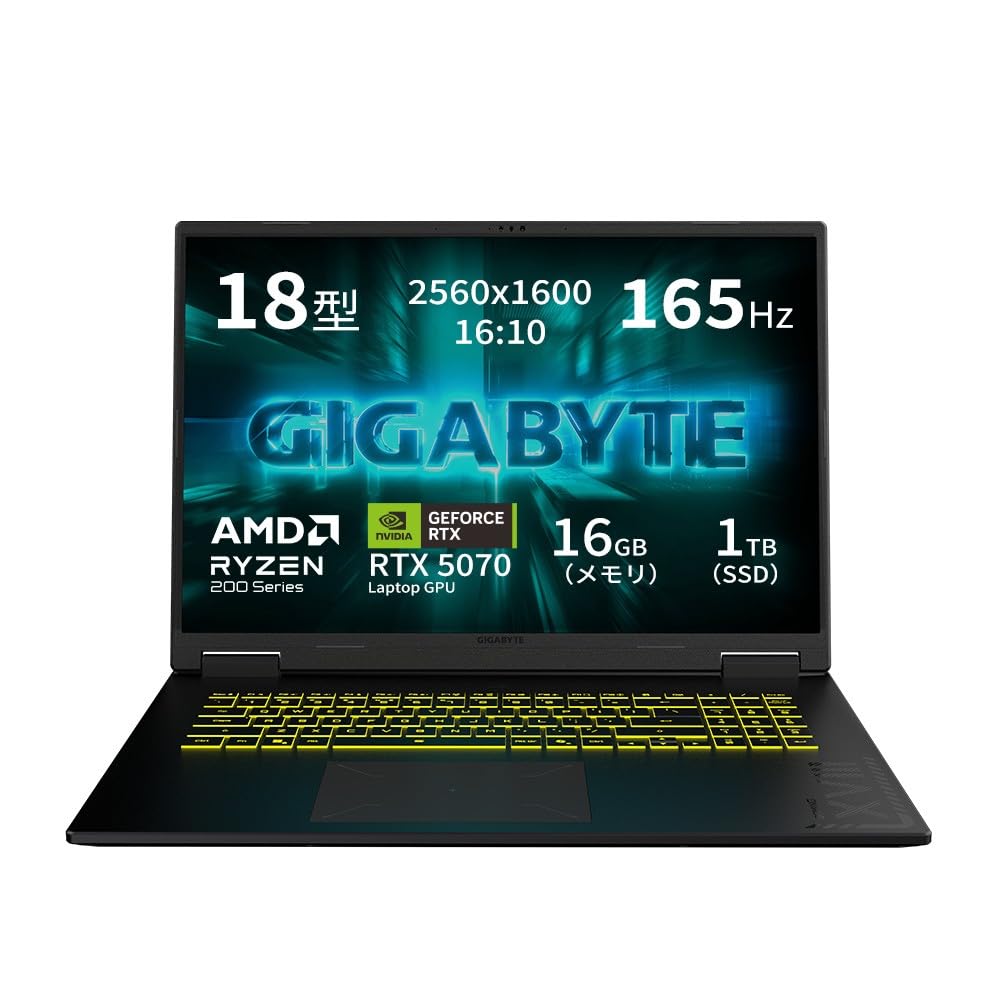Amazon.co.jp: GIGABYTE A18 ゲーミングノートPC (18インチ| GeForce
