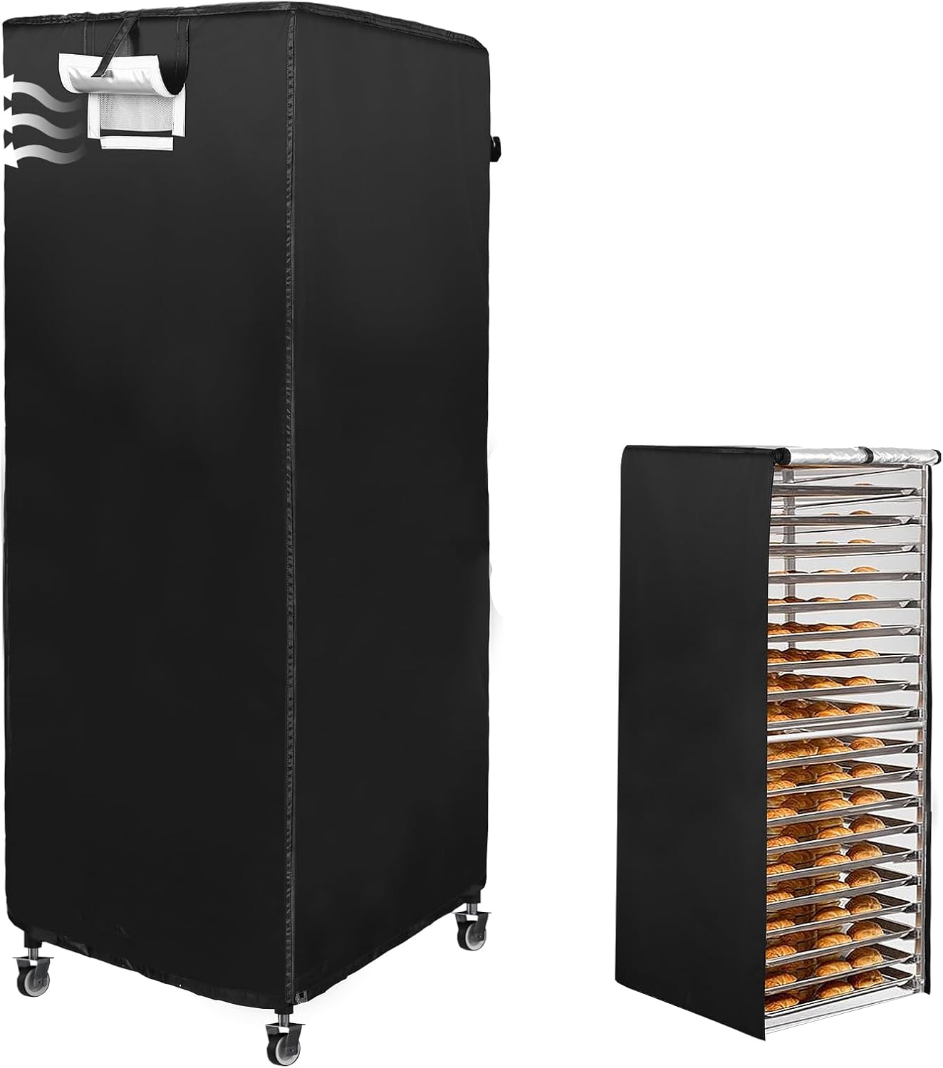 tiscover Bakery Rack Cover With Zipper, 20tier Sheet Pan