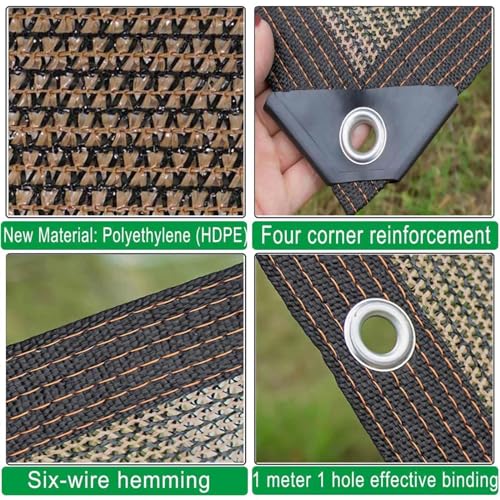 Auvent pour balcon marron 3x7m avec protection UV 90%