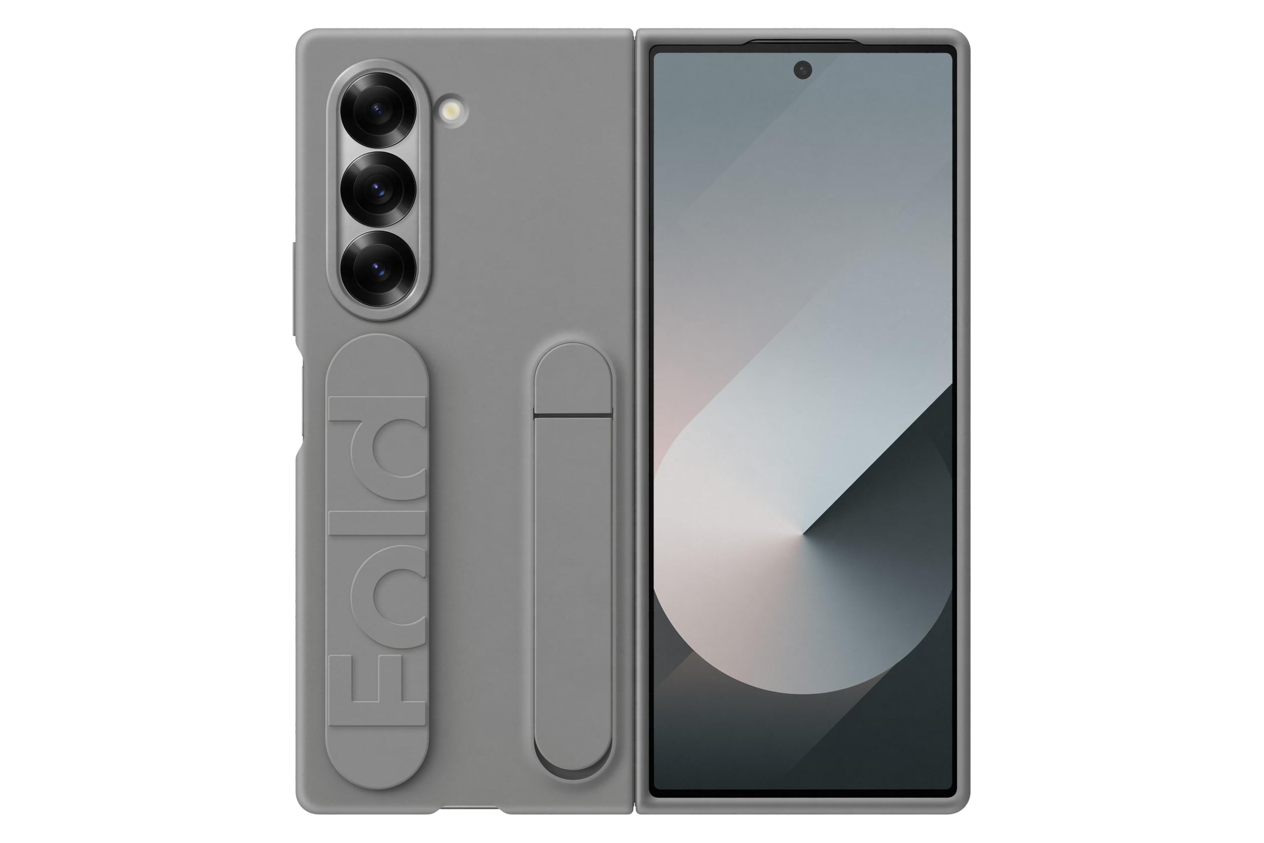 Samsung Silicone Case EF-MF956 für das Galaxy Z Fold6 | Smartphone Cover, Handy-Hülle inklusive Fingerhalter, Silikon, Schutz Case, stoßfest, dünn und griffig, Gray