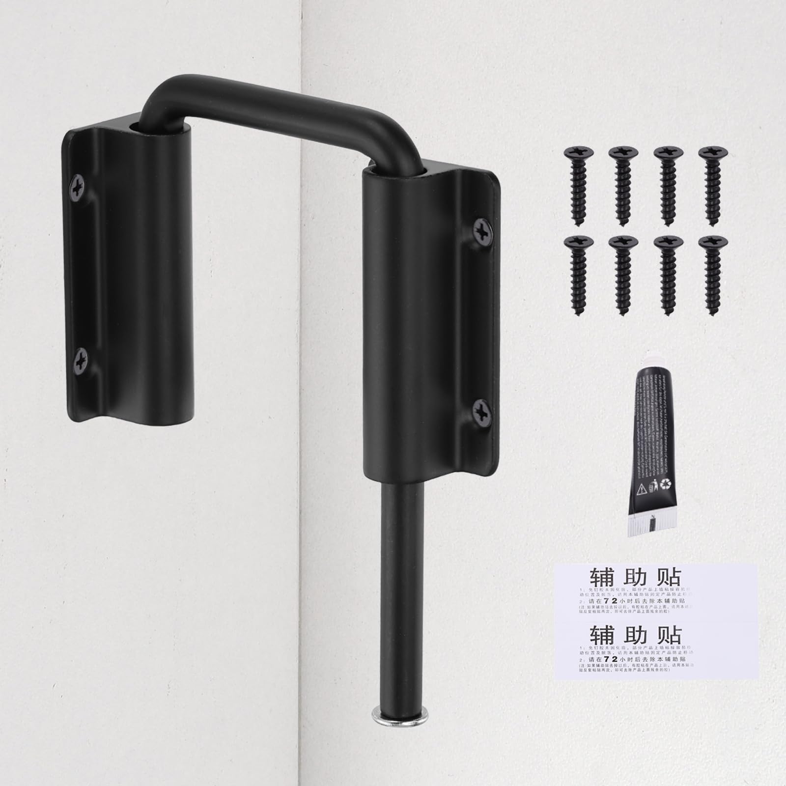 Serrure de porte coulissante 90 180 degrés en acier inox pour fermeture grange