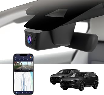 Single Channel 4K Dash Cam for Honda CR-V 2023 2024 2025 Sport Touring EX EX-L Hybrid Gen6Model BBlack,Easy Installation,OEM-Style,Collision Detection,Loop Recording,WiFi & App,64G Card