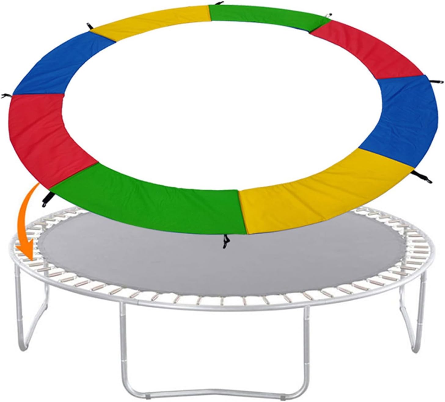Genérico Foldable Mini Trampoline for Kids and Adults, Thick PVC Safety Spring Pad for Trampoline, Ideal for Body Fitness, Indoor/ Garden/Training