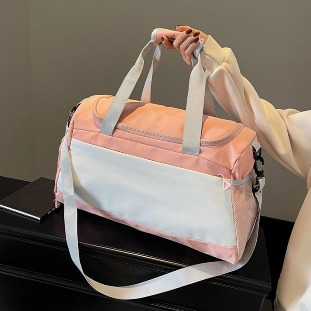 Bolsa de deporte de gran capacidad, bolsa de viaje para fines de semana con separación húmeda y seca, bolsa de equipaje para pasar la noche para vacaciones, Green, 30x51x23cm, moderno