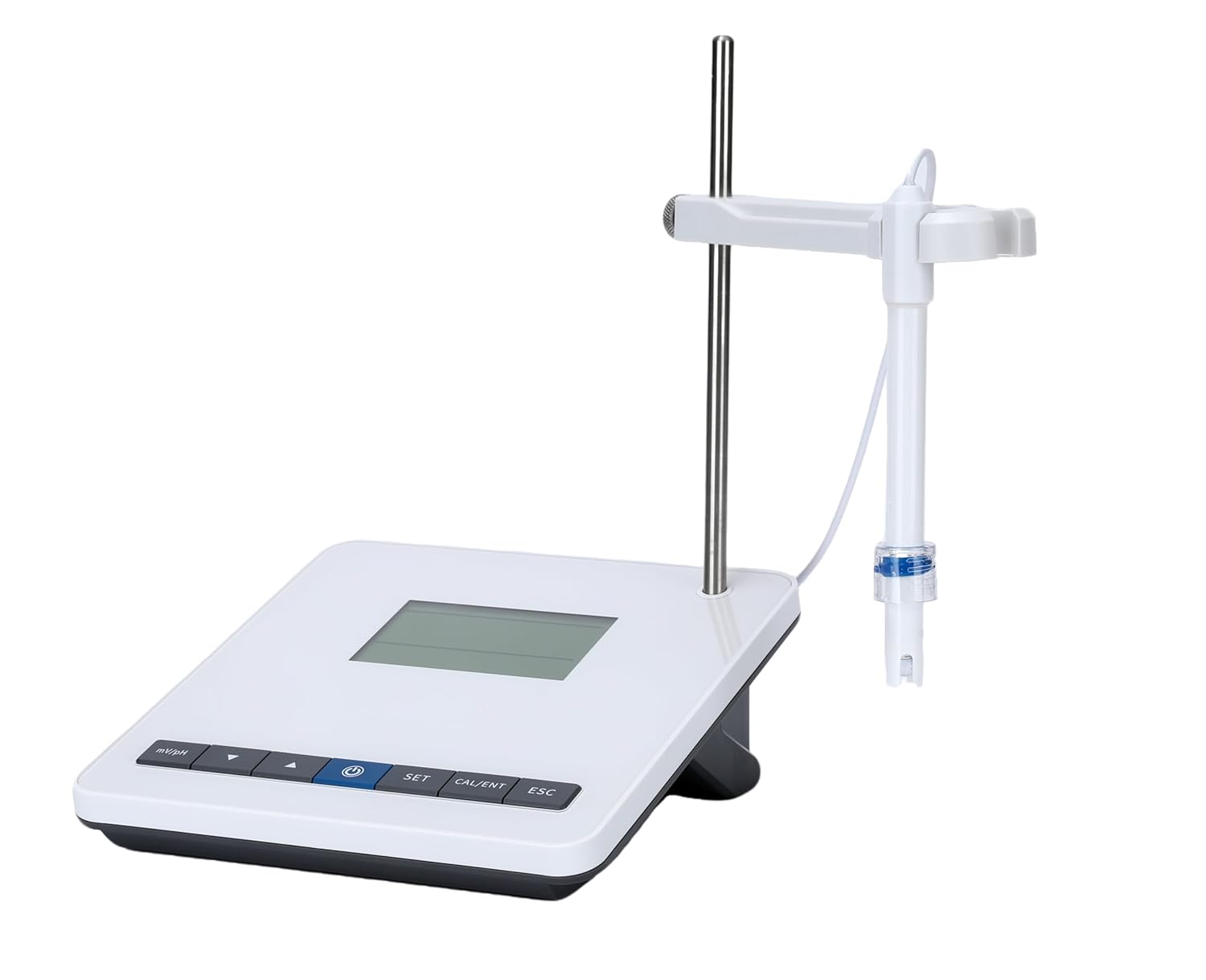 Lab Benchtop PH Meter with PH Buffer Powder Measuring Range -999～1800mv 0.00～14.00 pH Resolution 0.01pH 2 Points Calibration Displays Calibration Measurement and Data Stabilization Symbols