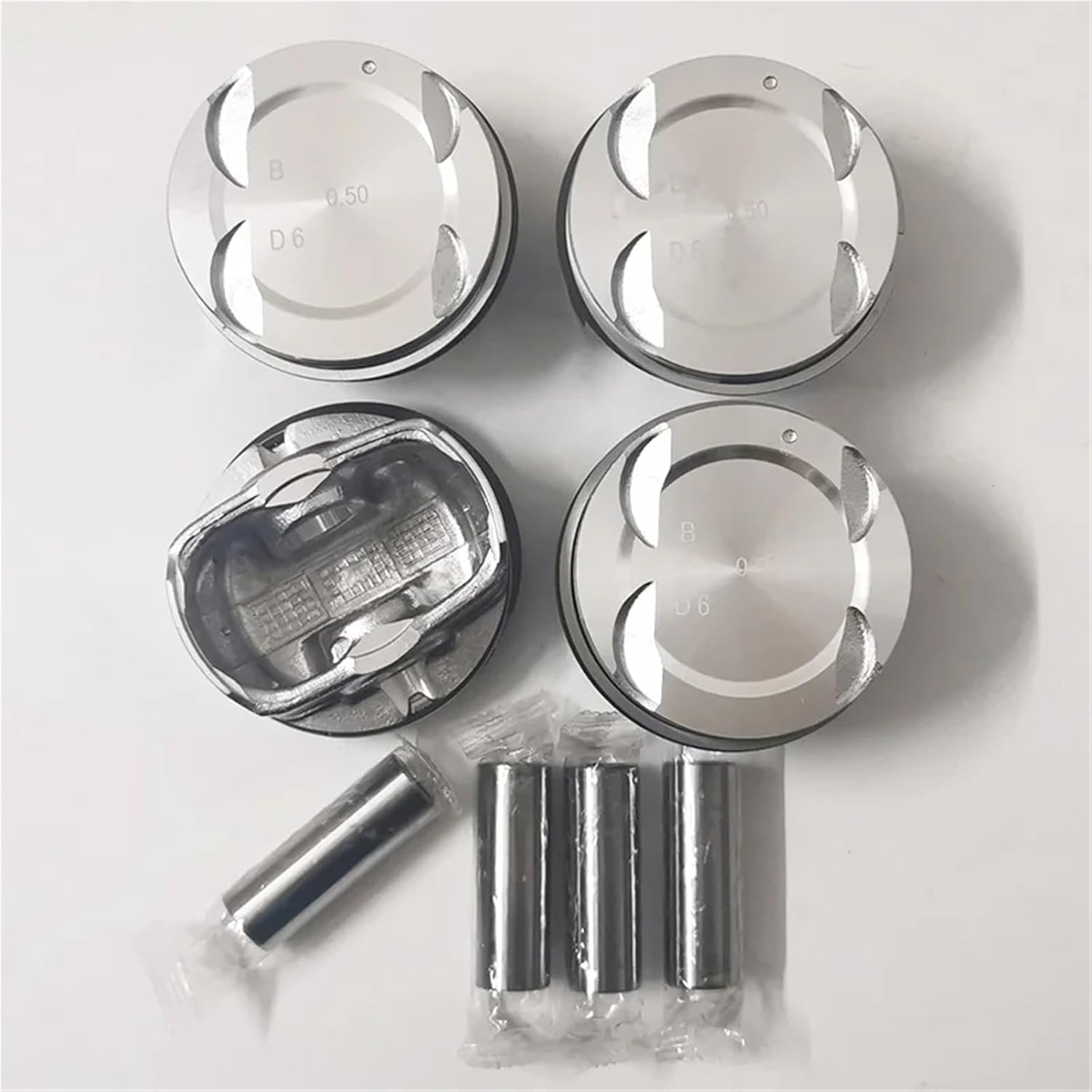 4 PCS 23410-2B900 23041-2B900 23041-2B910 23041-2B920 Engine Piston Compatible with Hyundai I30 1.6 G4FC Compatible with Kia CEE'D Soul I 1.6 CVVT +0.5mm