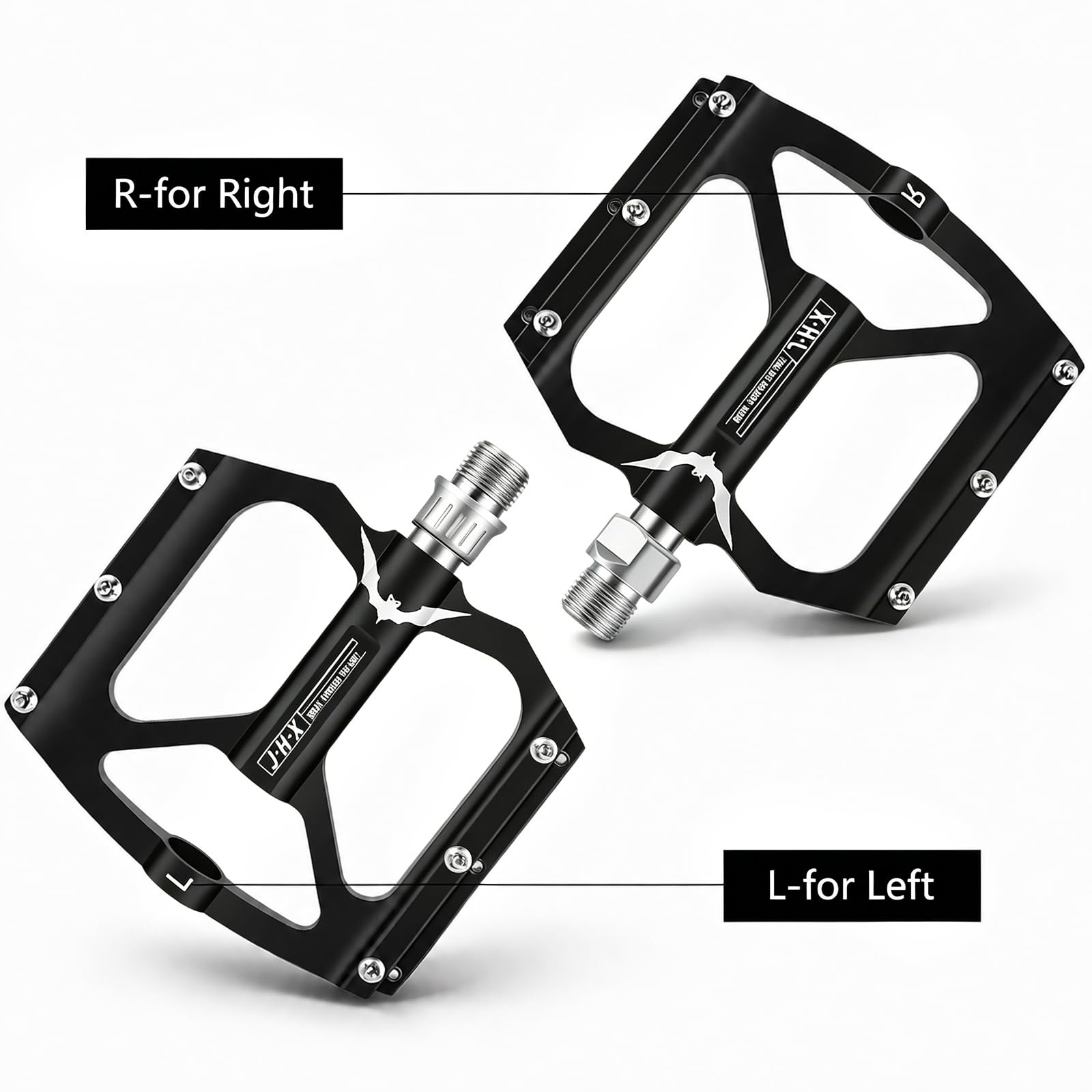 Fahrradpedale, leichtes Aluminium, 1,4 cm Pedale, doppelt versiegeltes Lager, verstärkt mit rutschfesten, flachen Fahrradpedalen, MTB, Mountainbike, Rennrad, BMX, geeignet für