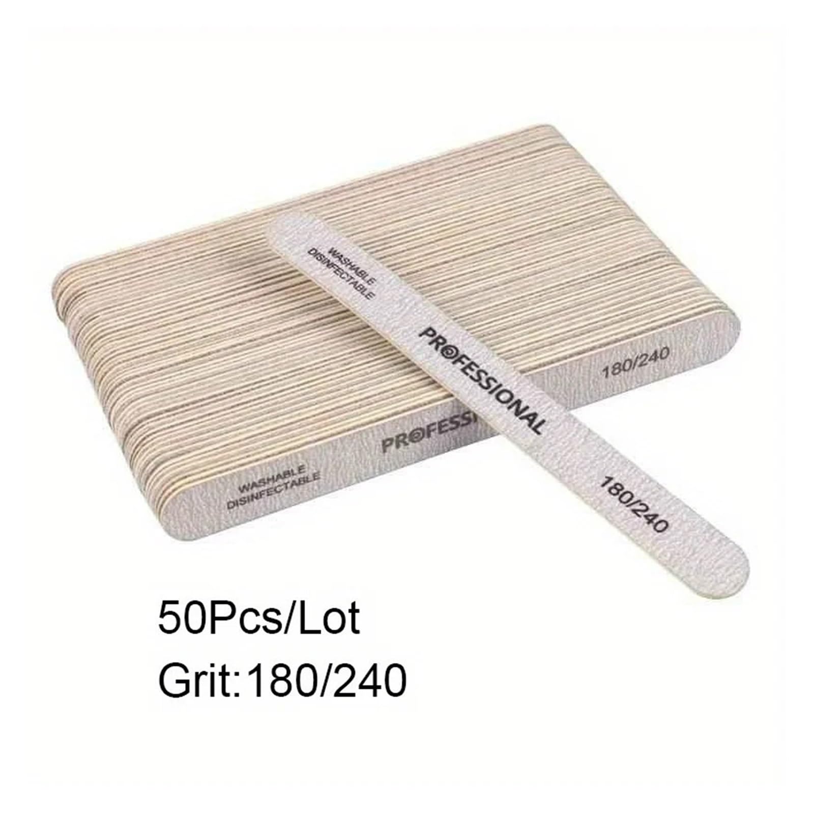 Buffer Unghie Lima for unghie da 10/25/50 pezzi per Unghie | Smalto for manicure for pedicure con tampone di levigatura 100/180/240(180 240 50PCS)