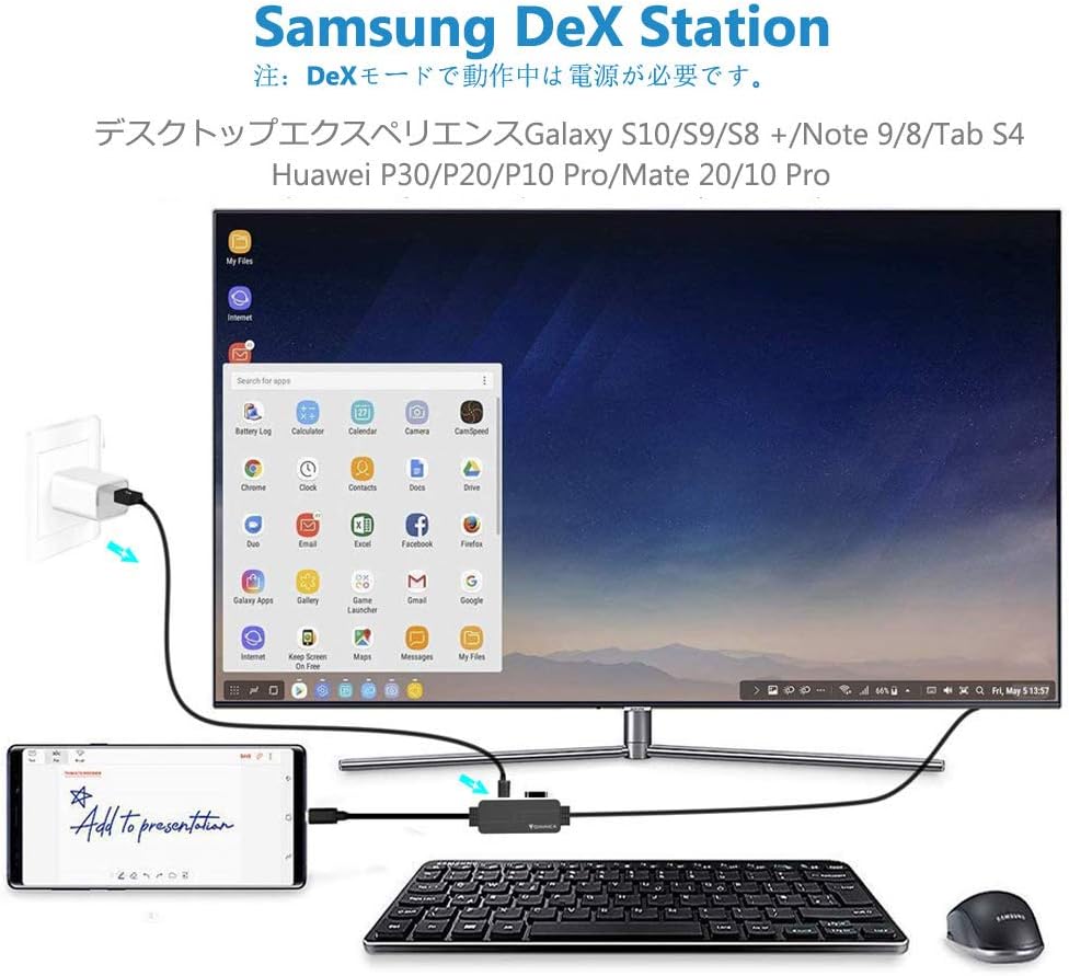USB C to HDMI Cable,Charging Power PD,4K 60Hz, Dex Station Cord for Samsung Galaxy S10/S9/S8 Plus,Note 10/9/8,MacBook Pro 2018,Surface Pro 7,Nintendo Switch Dock Adapter,Type c TV HDMI,Charge,USB,TF