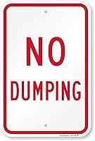 Vista 3 de SmartSign - K-5365-AL-12x12 "No Dumping" Letrero Aluminio de 12" x 12