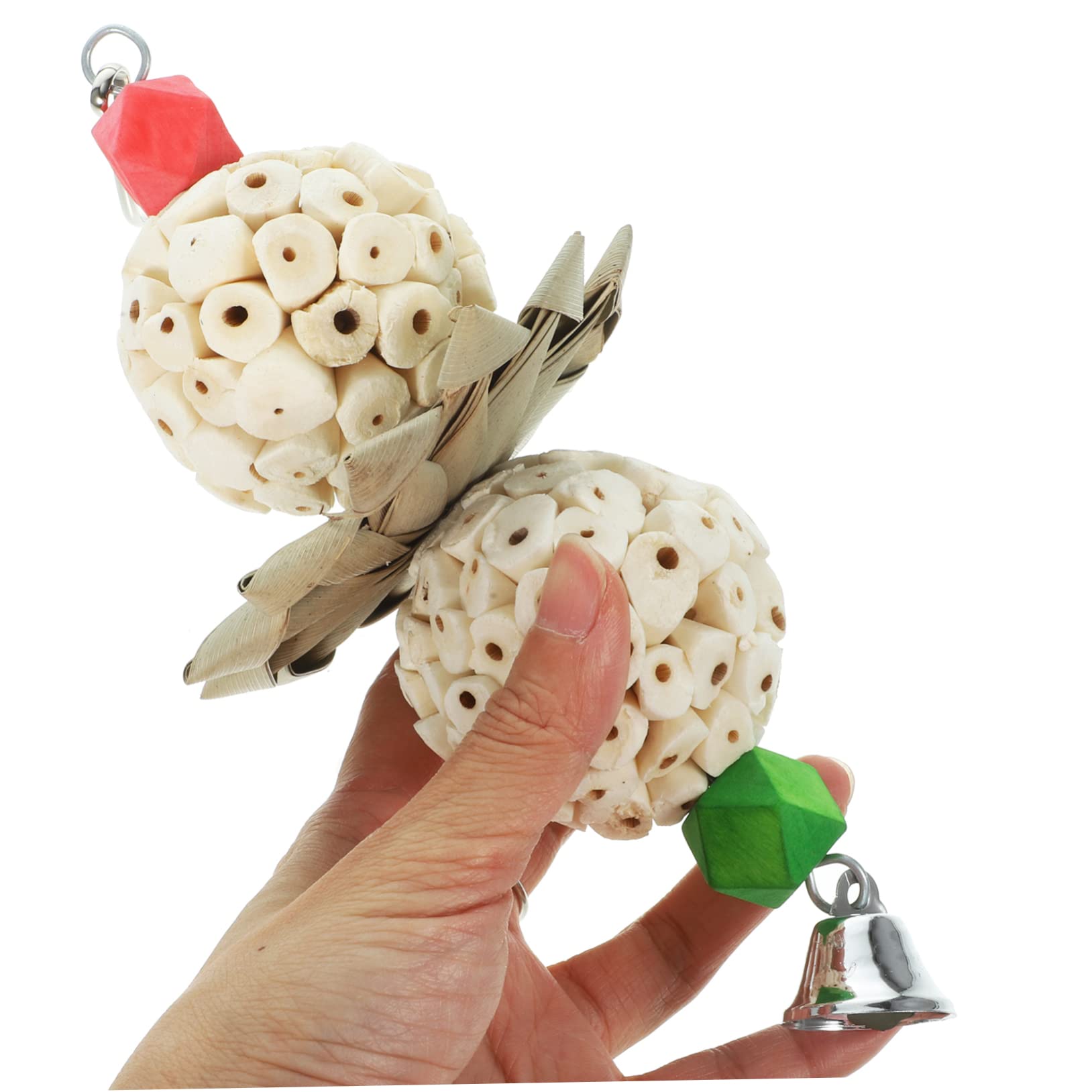 FRCOLOR 5 Pz giocattolo da masticare per pappagalli giocattoli abito bel giocattolo divertente giocattolo da masticare per uccelli Pappagallo forniture di uccelli di legno